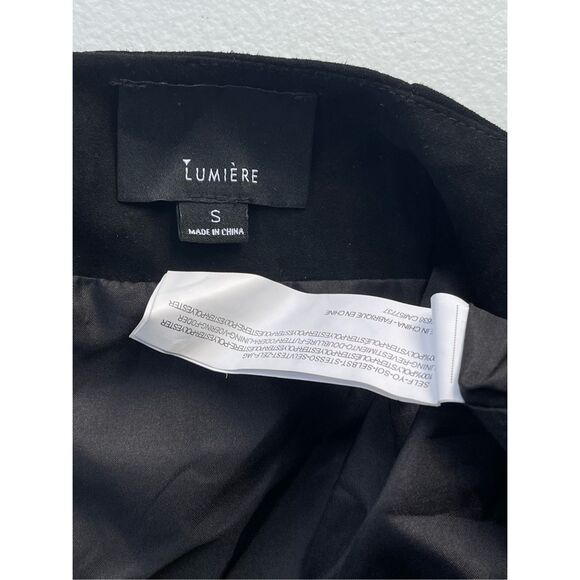 1512 Urban Outfitters Lumière Black Micro Suede Studded Mini Skirt Size Small - Picture 3 of 6